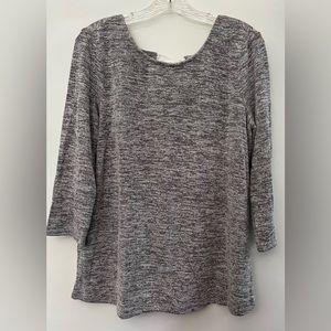 Market & Spruce Stitch Fix Gray Back Tie Sweater Sz Med comfy Like New